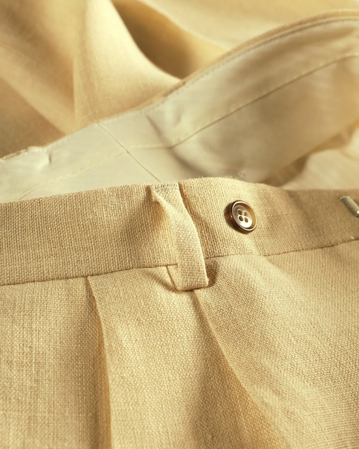 Hollington Luca pantalon lin hopsack écru taille 38