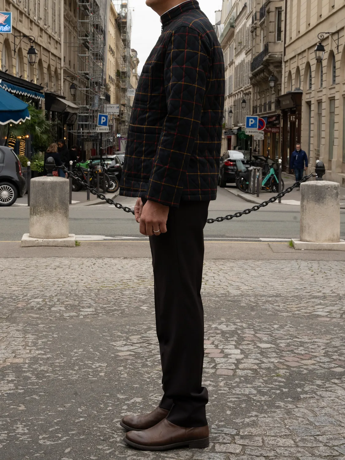 Hollington Naipaul veste tartan MacLeod matelassée