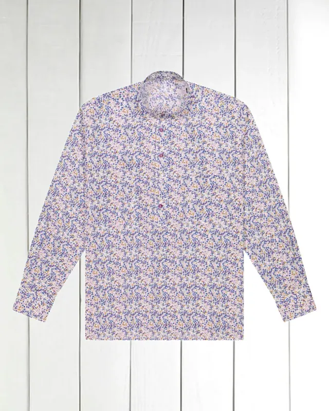 Hollington chemise coton Liberty cerises col mao