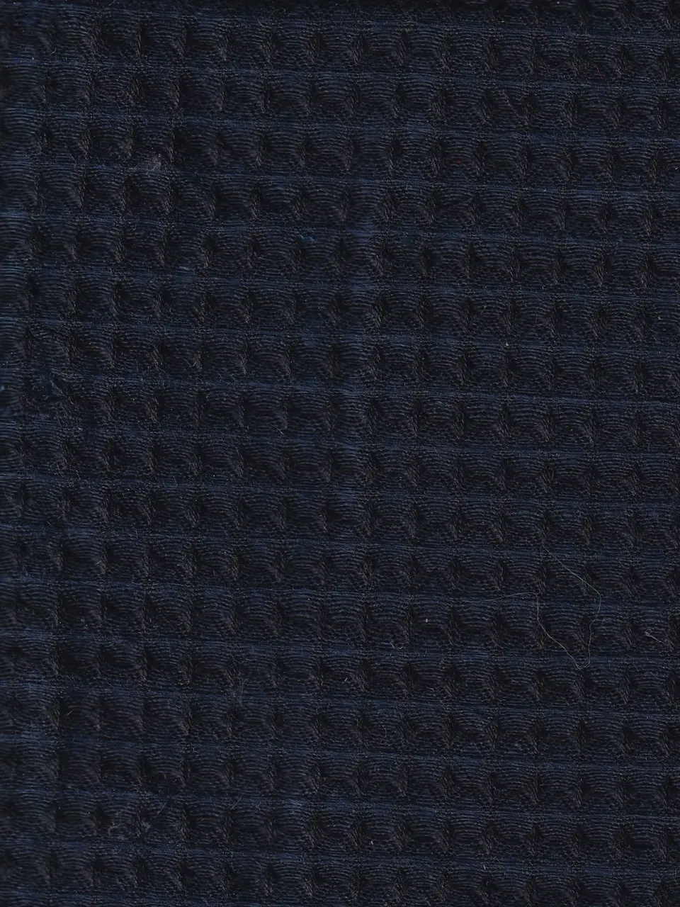 Hollington nid d’abeille tissu lin coton bleu pie au mètre