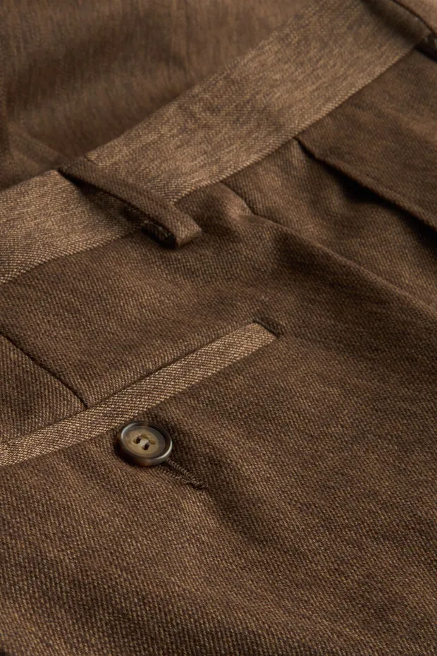 Hollington Siza pantalon ajusté cachou laine