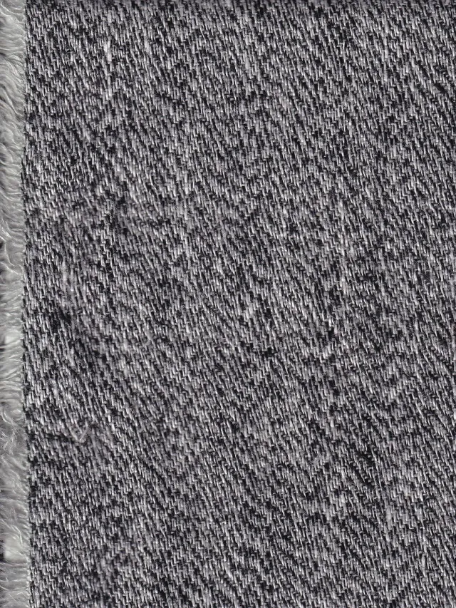 Hollington Crêpe chevrons gris tissu pur lin au mètre