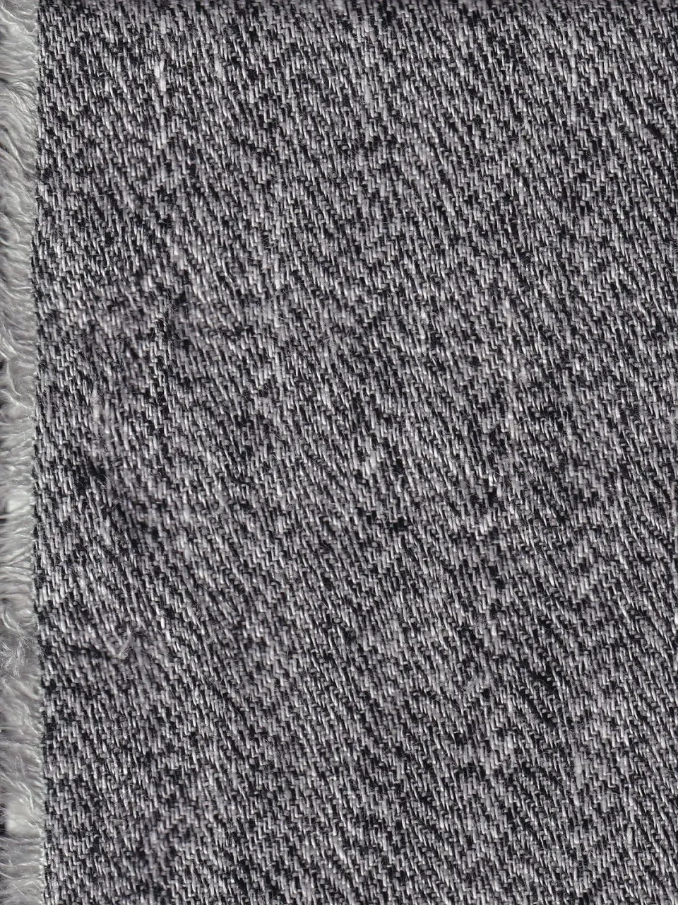 Hollington Crêpe chevrons gris tissu pur lin au mètre