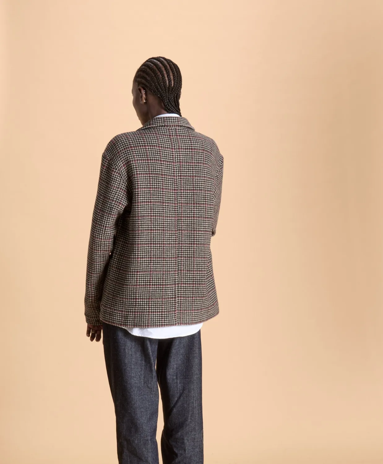 SOUBACQ Le Bleu Lenno veste de travail pied-de-poule