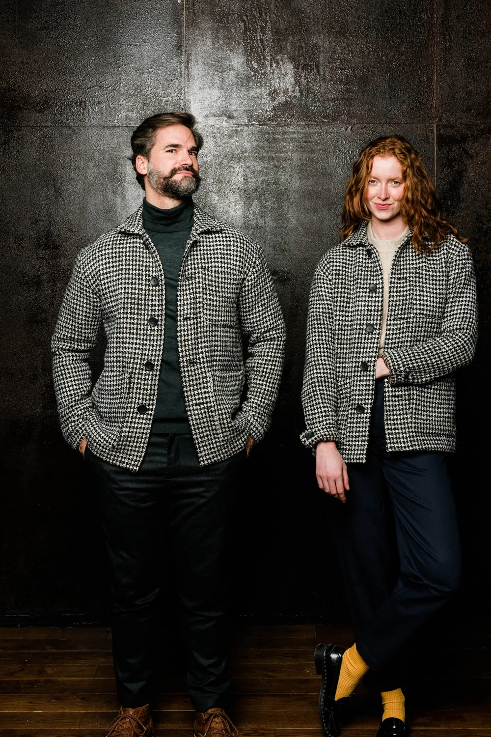 SOUBACQ Le Bleu Concorde veste de travail tweed