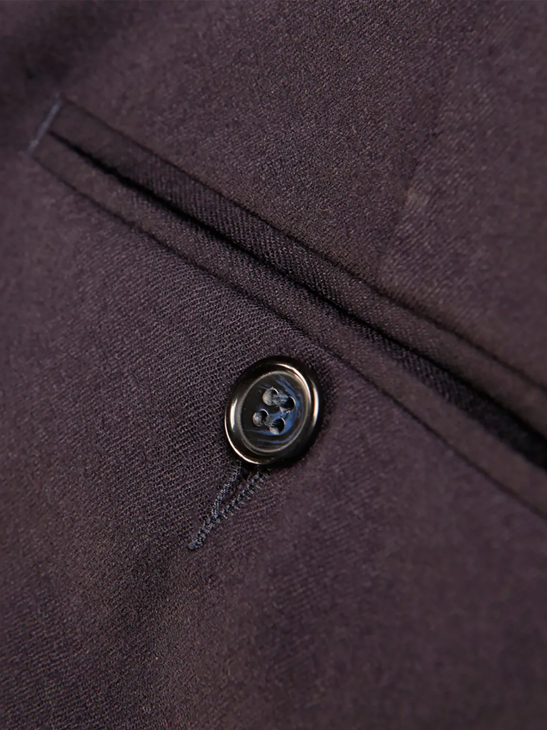 Hollington Luca pantalon à plis laine extensible bleu marine