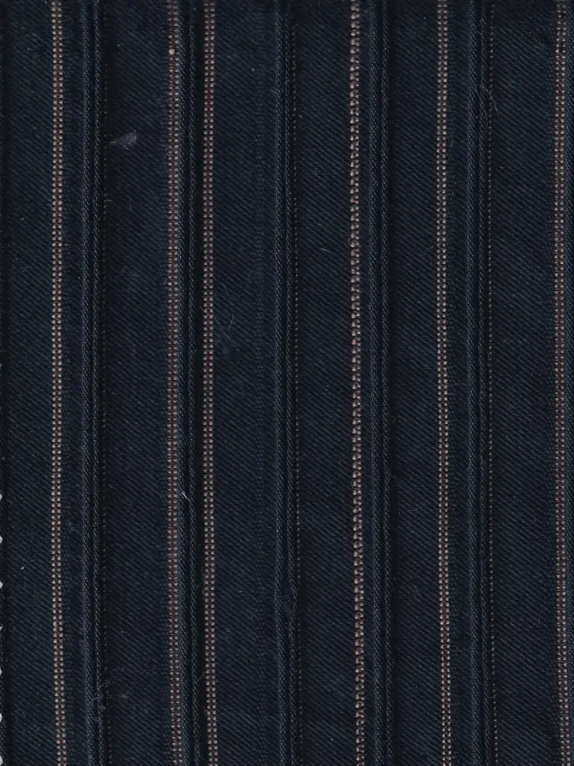 Hollington Chic Or tissu toile coton laine noire 3 m