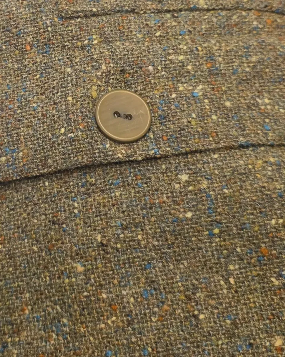 Soubacq Le Bleu Varenne veste de travail tweed laine verte