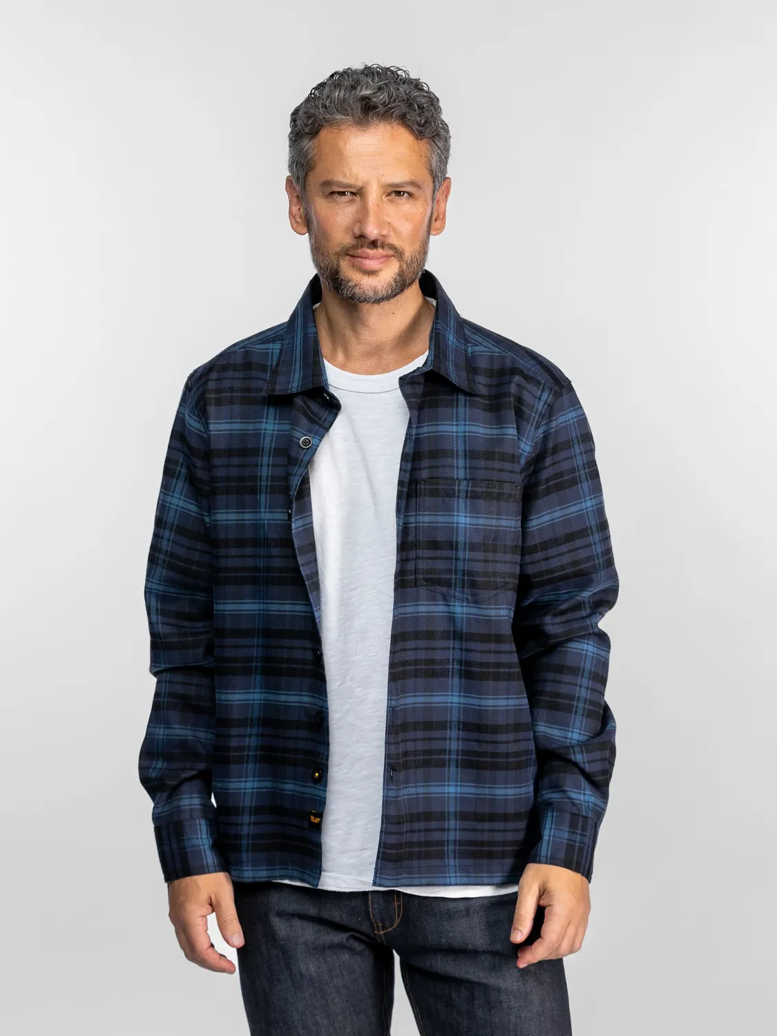DAYTONA Ferndale chemise flanelle homme bleu vintage
