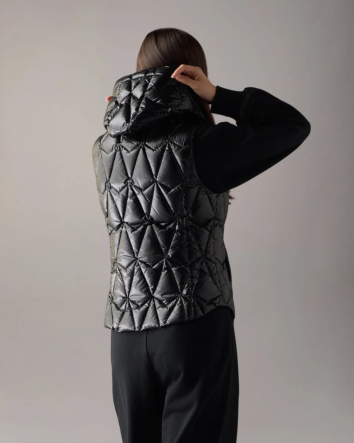 Moose Knuckles Iceberg gilet duvet noir matelassé