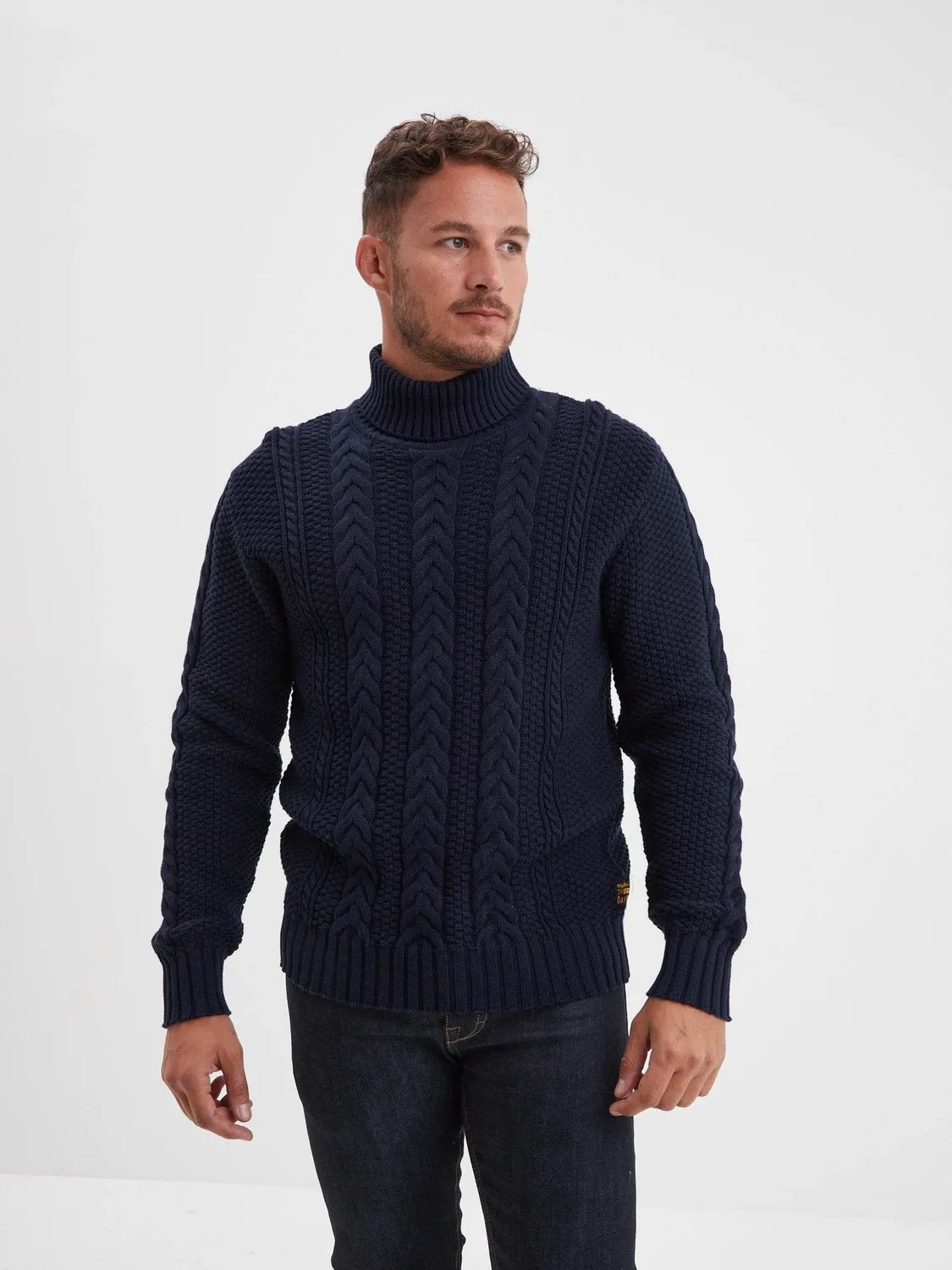 DAYTONA Lander pull col roulé homme 100% coton