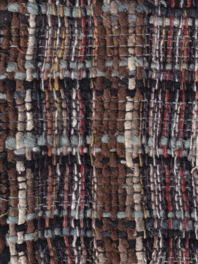 Hollington soie sauvage automn-check tissu au mètre carreaux