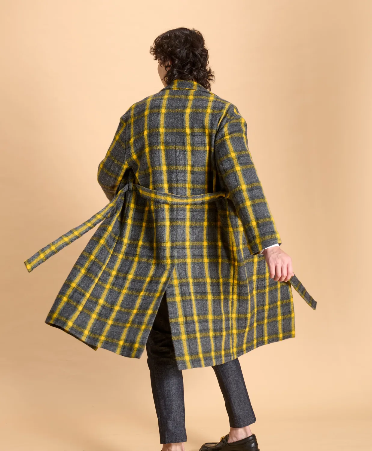 Soubacq Hyde manteau laine carreaux