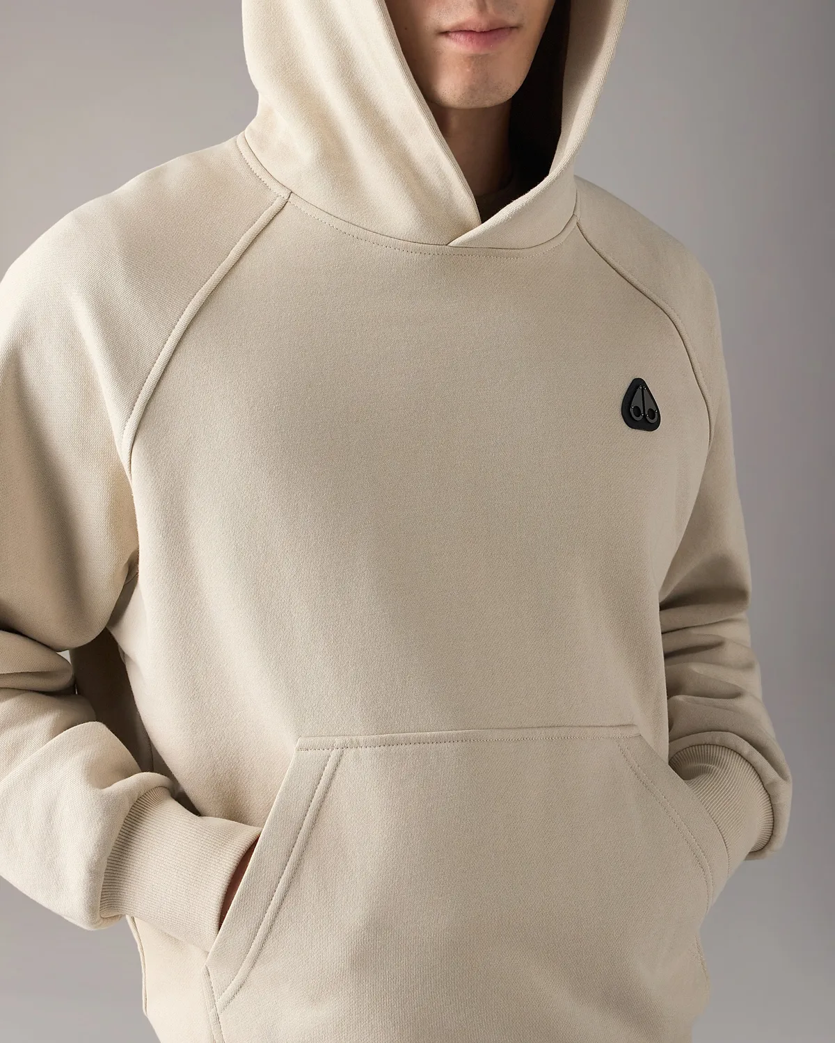 Moose Knuckles Yul sweat capuche écru molleton