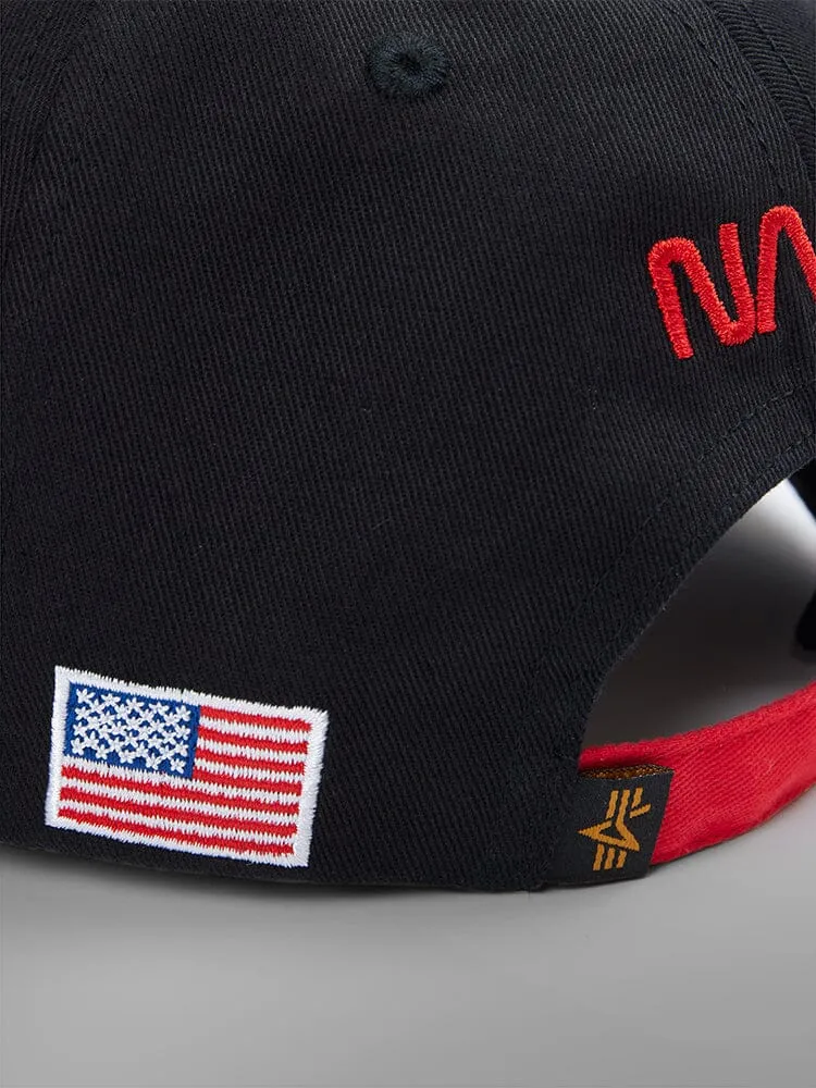 Alpha Industries Nasa Worm Logo Cap casquette blanche