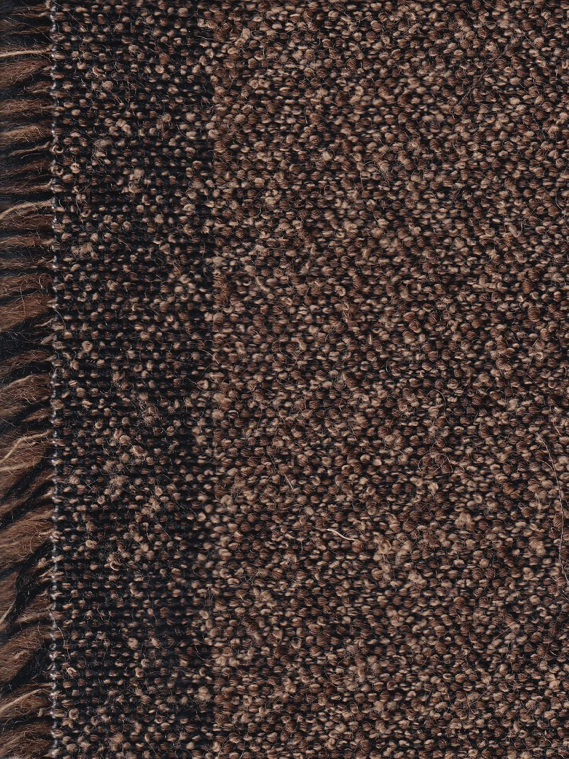 Hollington laine coton double face or noir tissu 5 m mélange