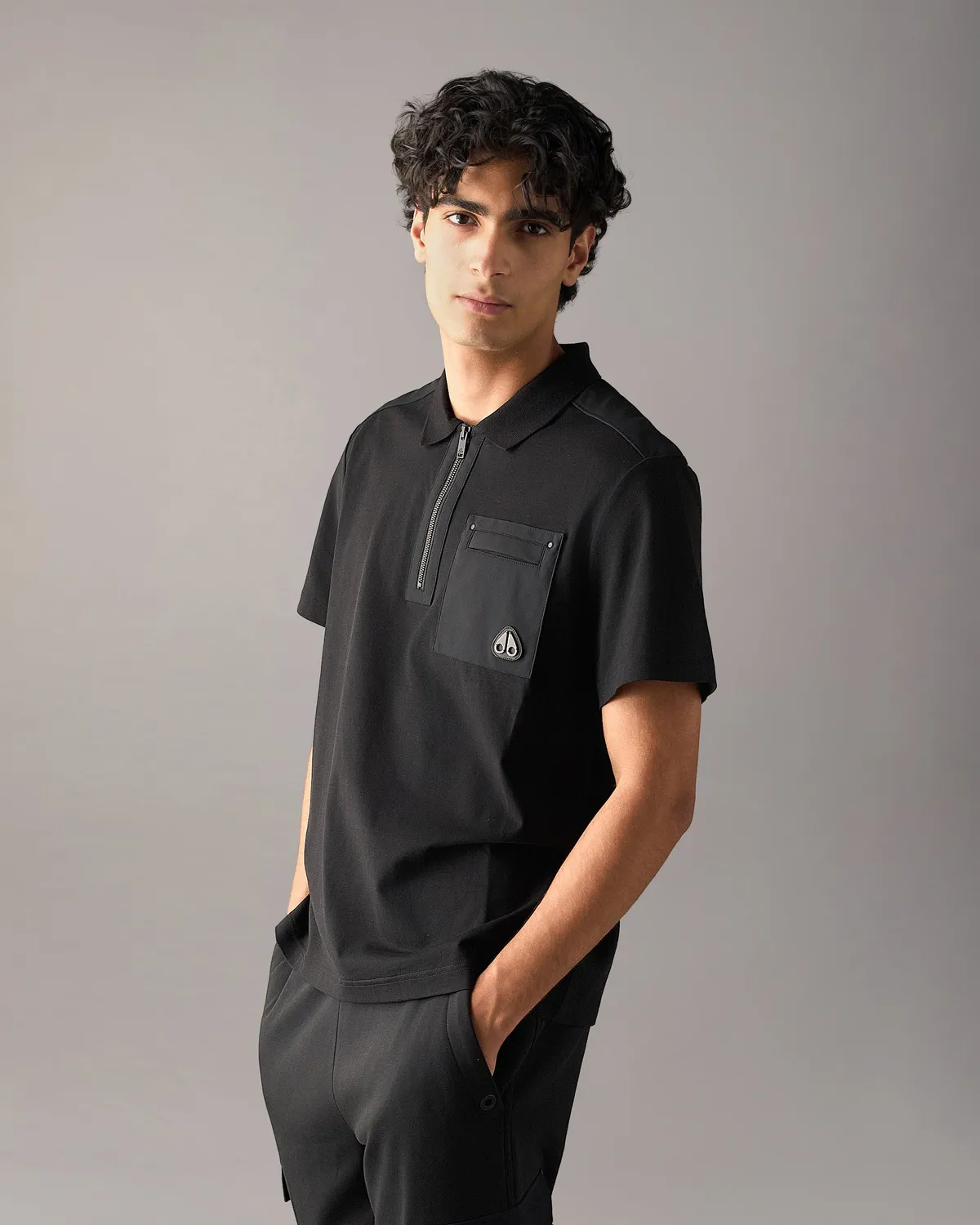 Moose Knuckles Dalon polo écru coton