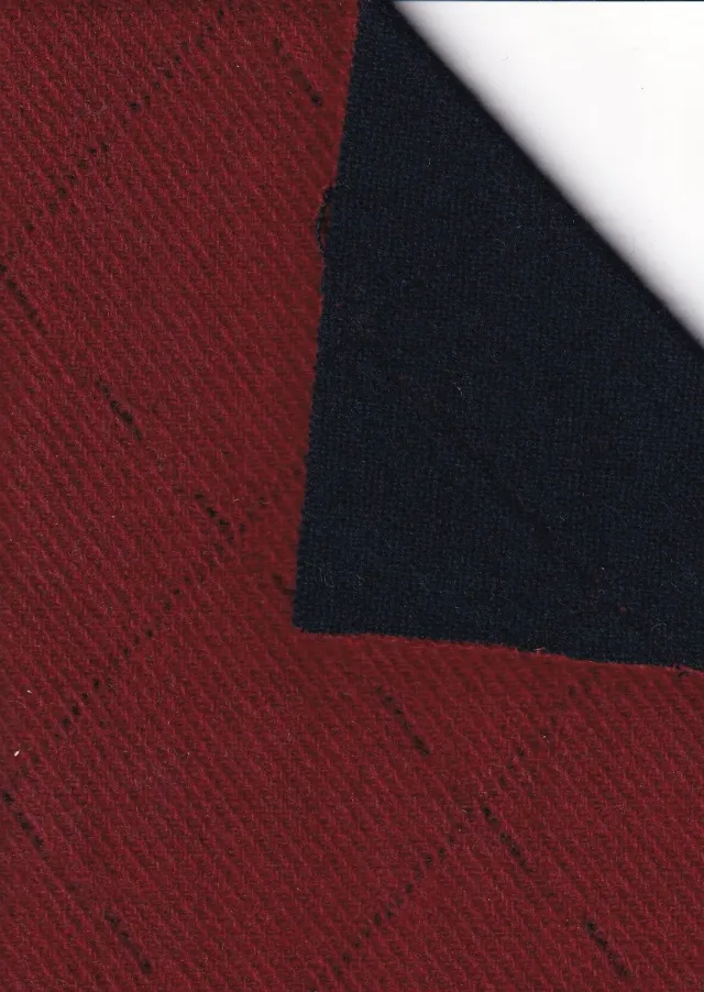 Hollington drap de laine double face mer rouge tissu 7 m laine