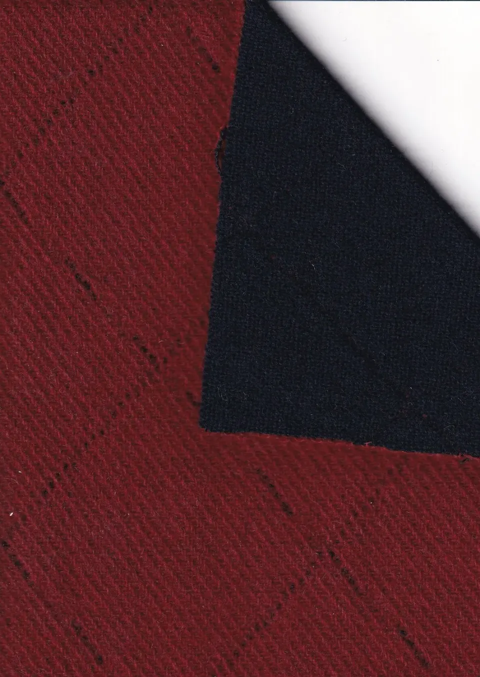 Hollington drap de laine double face mer rouge tissu 7 m laine