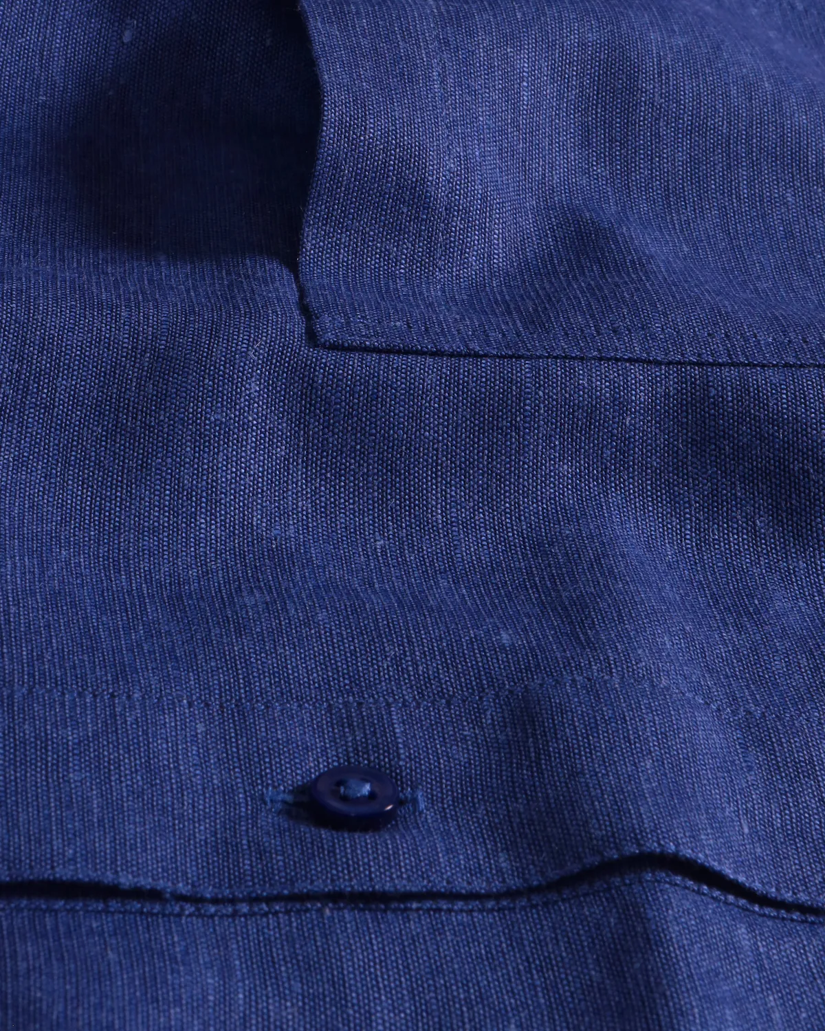 Hollington chemise col mao bleu roi coton lin recyclé