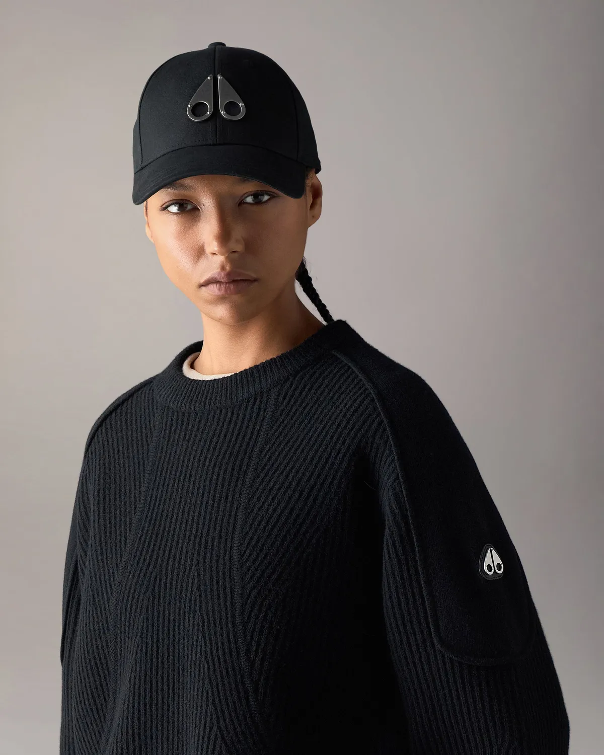 Moose Knuckles Logo Icon casquette baseball noir coton