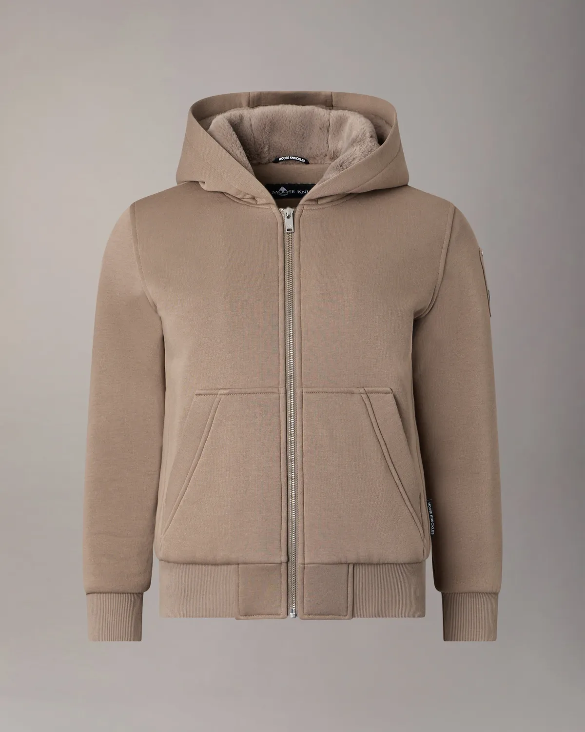 Moose Knuckles Classic Bunny hoodie enfant gris