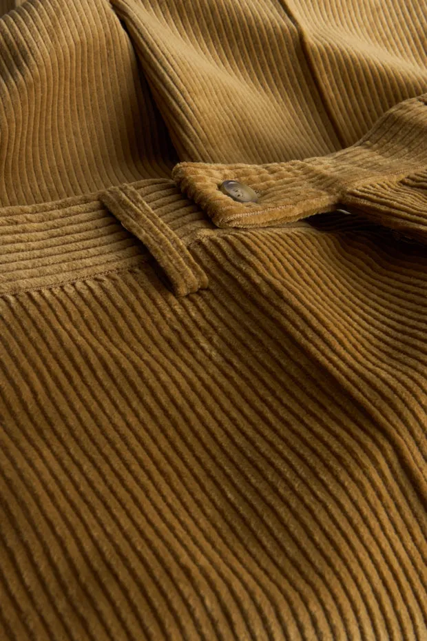 HOLLINGTON pantalon Jules velours sable coupe large