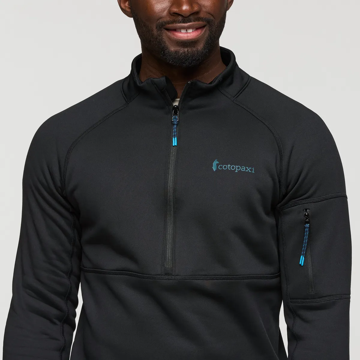 Cotopaxi Tempa Fleece Half-Zip pull homme noir polyester recyclé