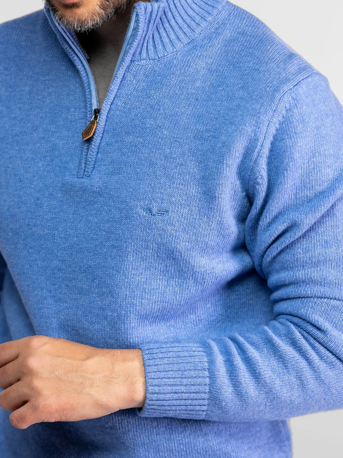 Daytona Quartermast pull homme anthracite laine col zippé