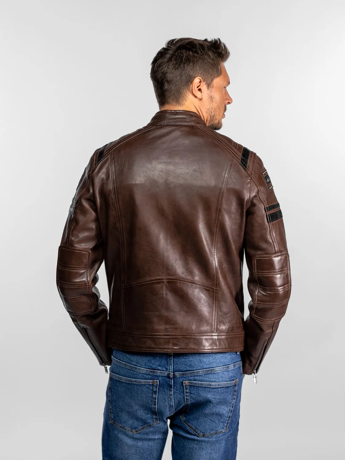 DAYTONA Cusseta blouson cuir moto mouton vintage