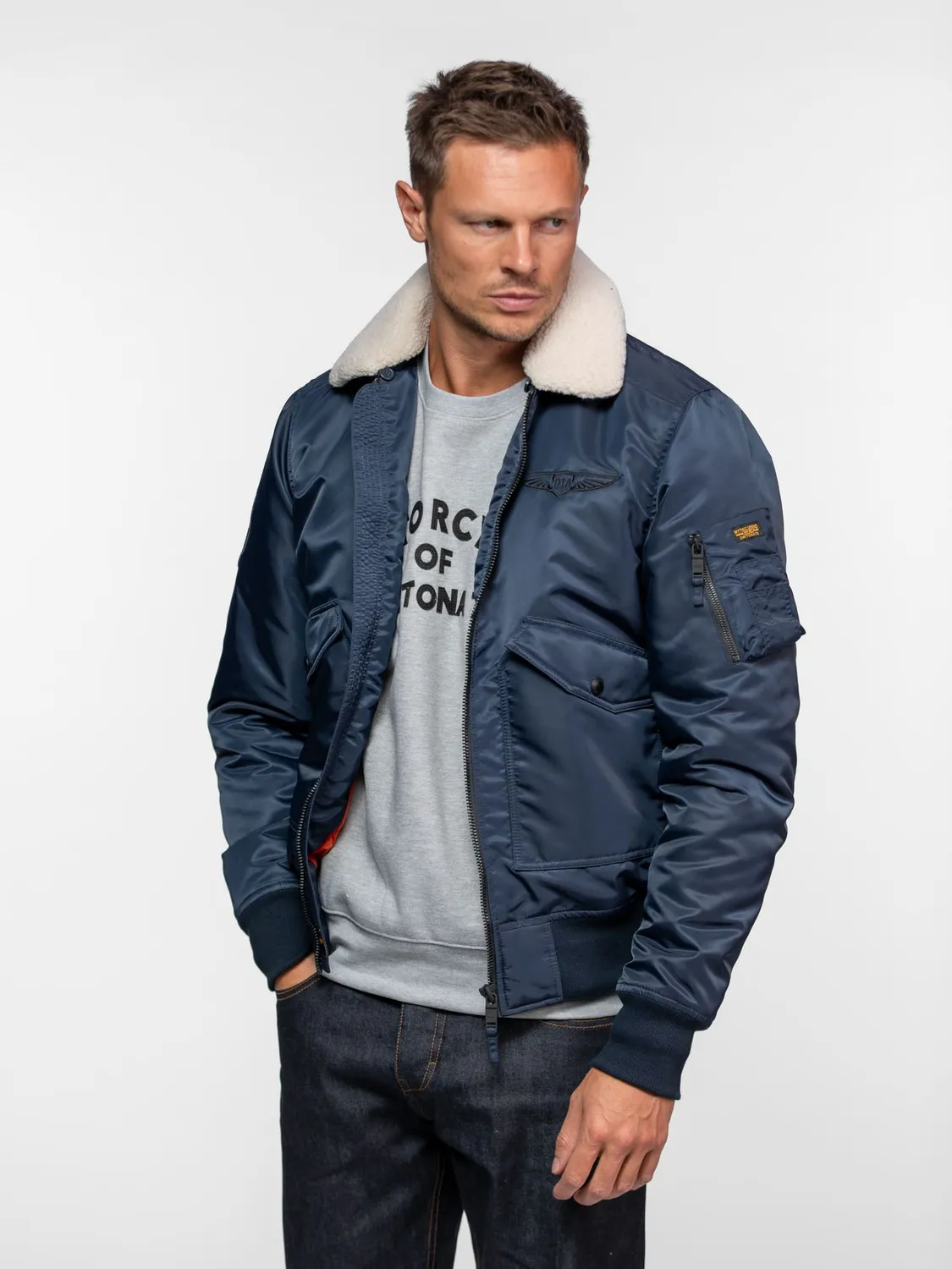 DAYTONA Hanford veste aviateur homme nylon kaki