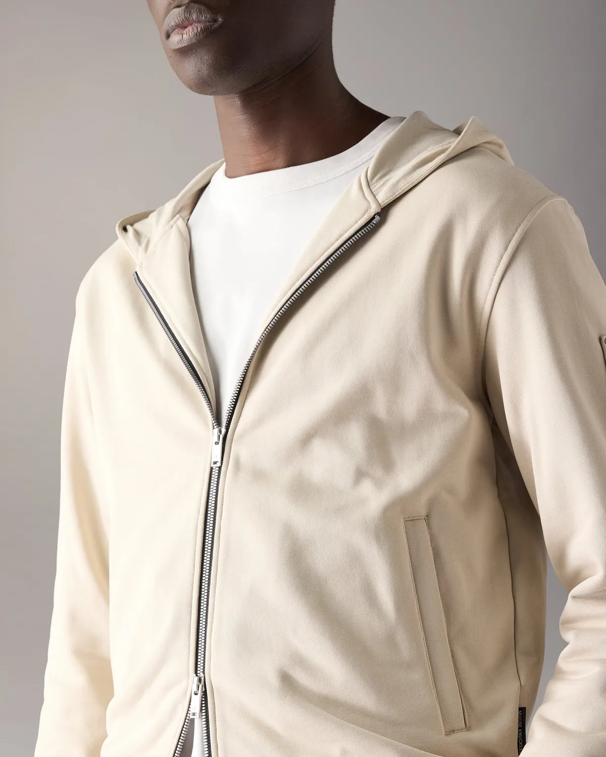 Moose Knuckles Hartsfield sweat zippé alabaster