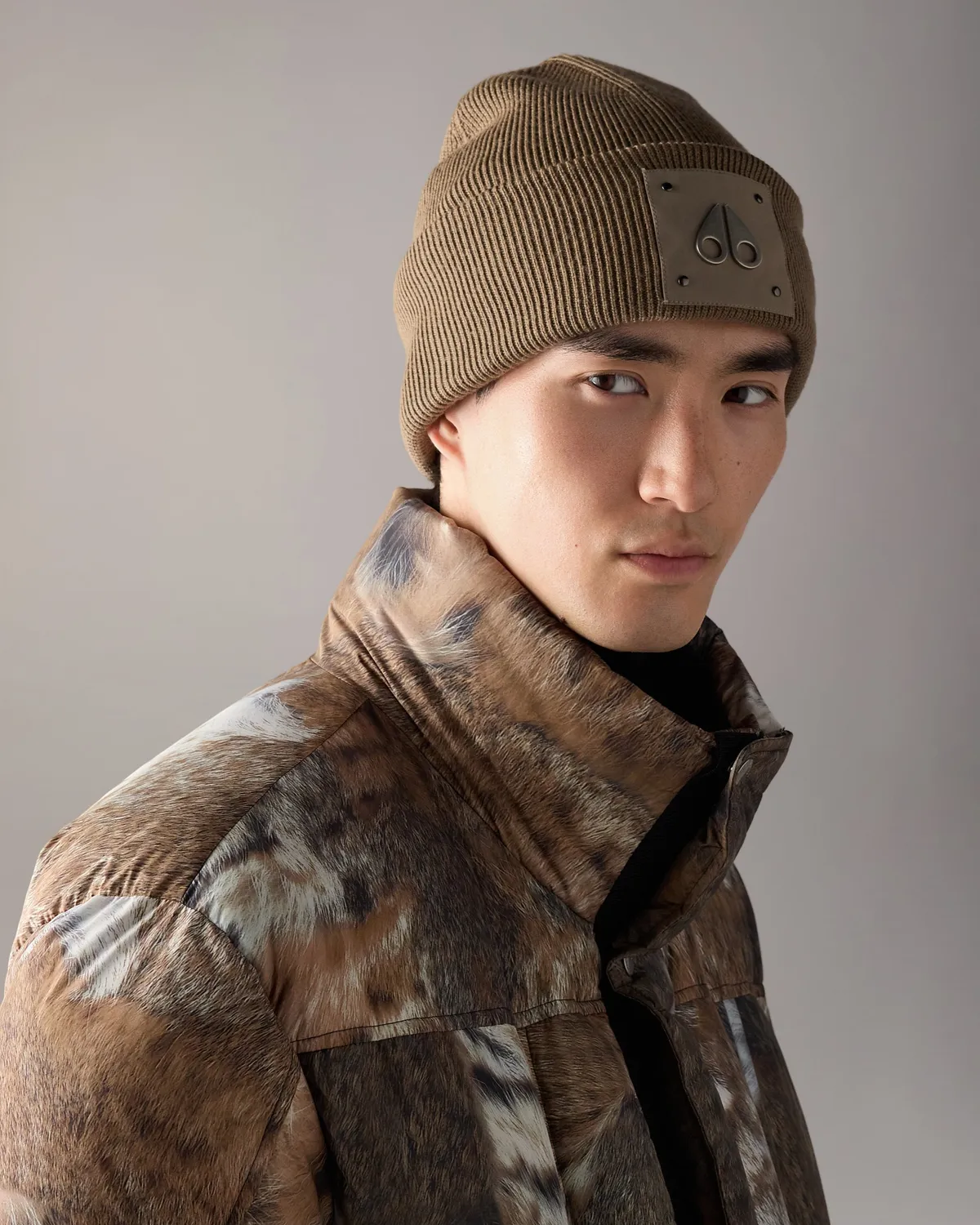 Moose Knuckles Logo Icon Wool bonnet noir laine