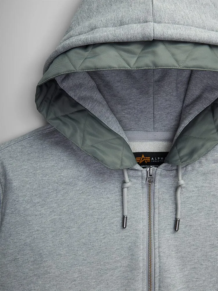 Alpha Industries MA-1 Zip hoodie molleton gris