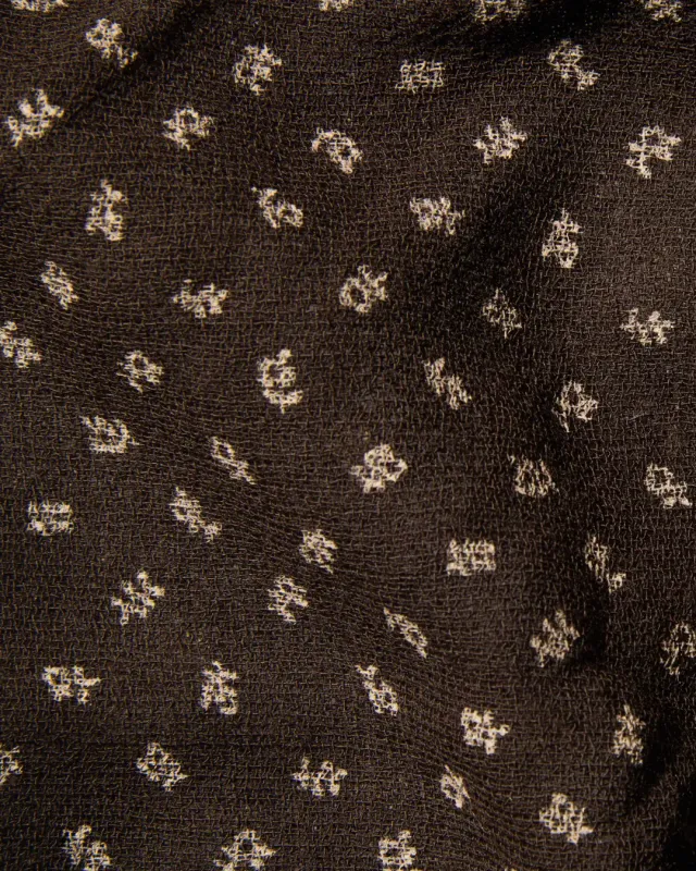 Soubacq Le Foulard Pyrus foulard motif feuilles 70x70