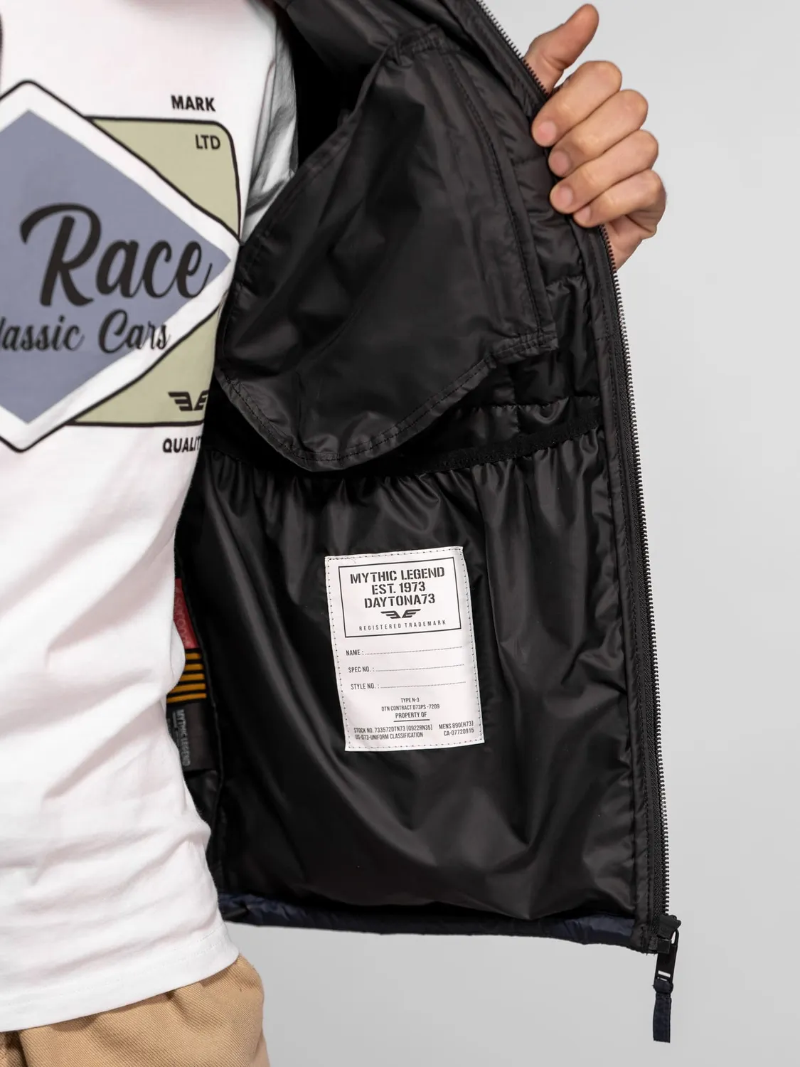 DAYTONA Clarion bomber nylon matelassé kaki léger