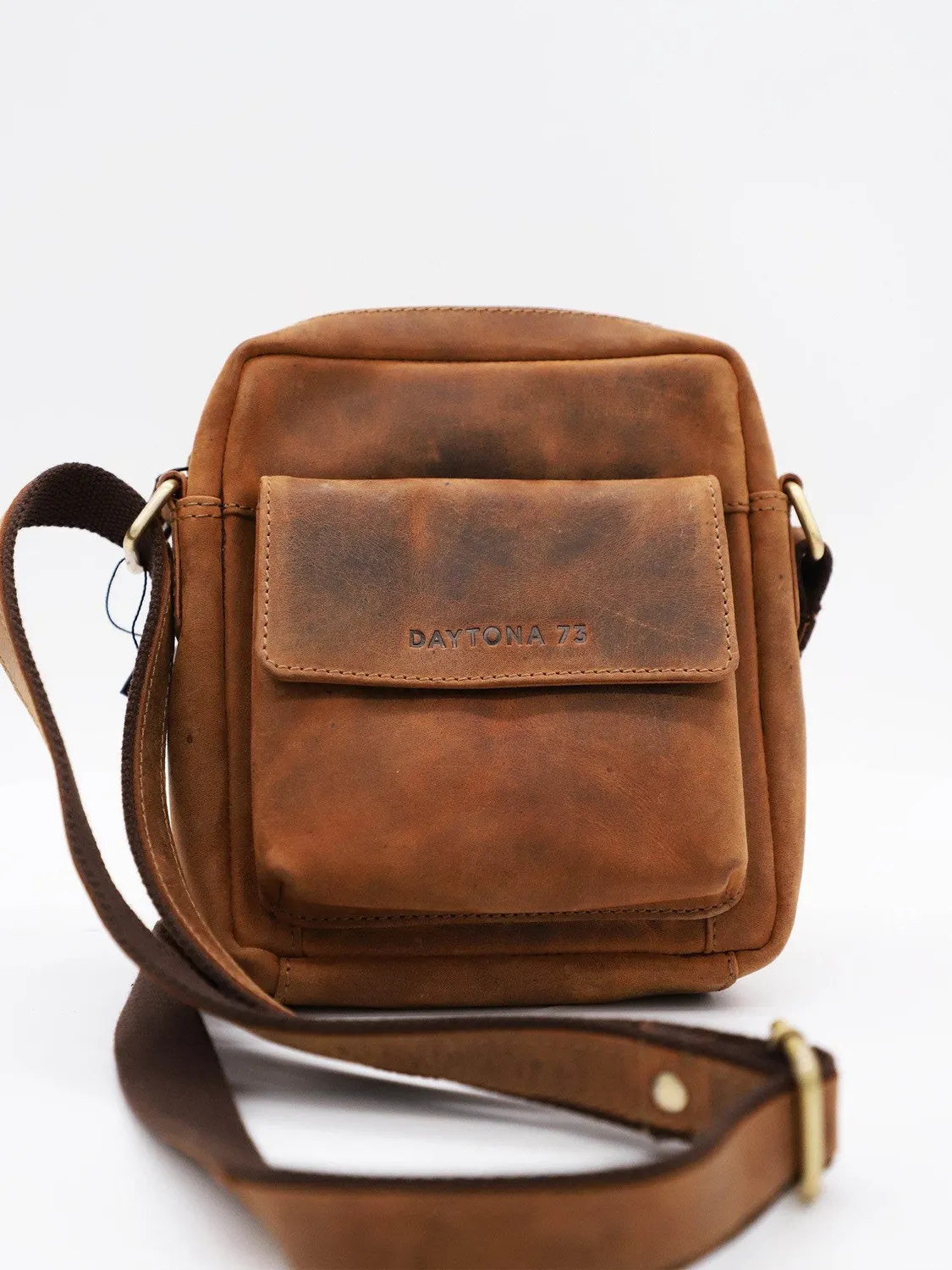 Daytona M2 sacoche cuir homme C6 brun vachette bandoulière