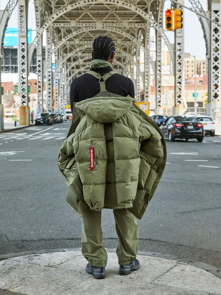 Alpha Industries Long Puffer Parka doudoune verte duvet