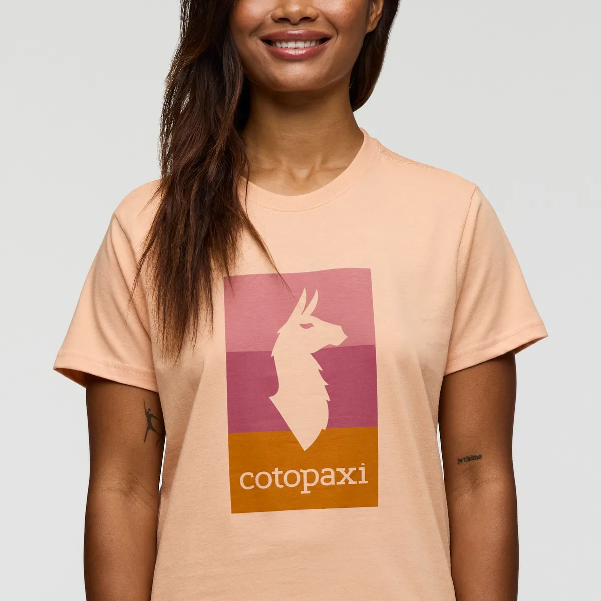 Cotopaxi Llama Block t-shirt femme Bone coton bio