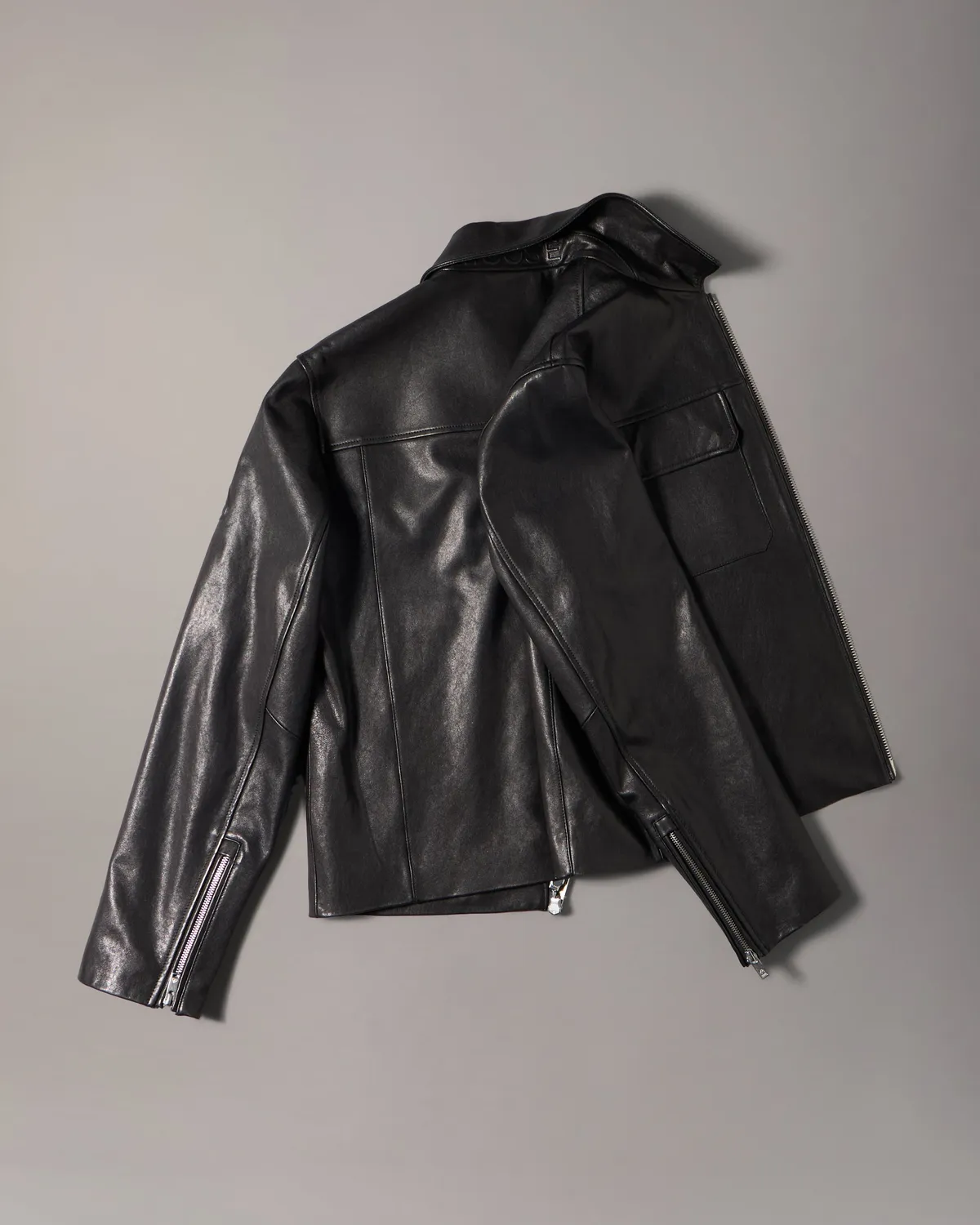Moose Knuckles Jacques blouson cuir noir véritable