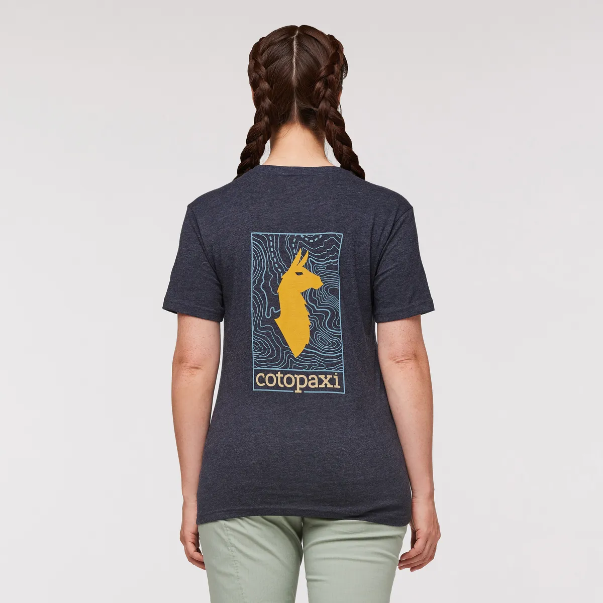 Cotopaxi Llama Map T-shirt femme Graphite coton doux