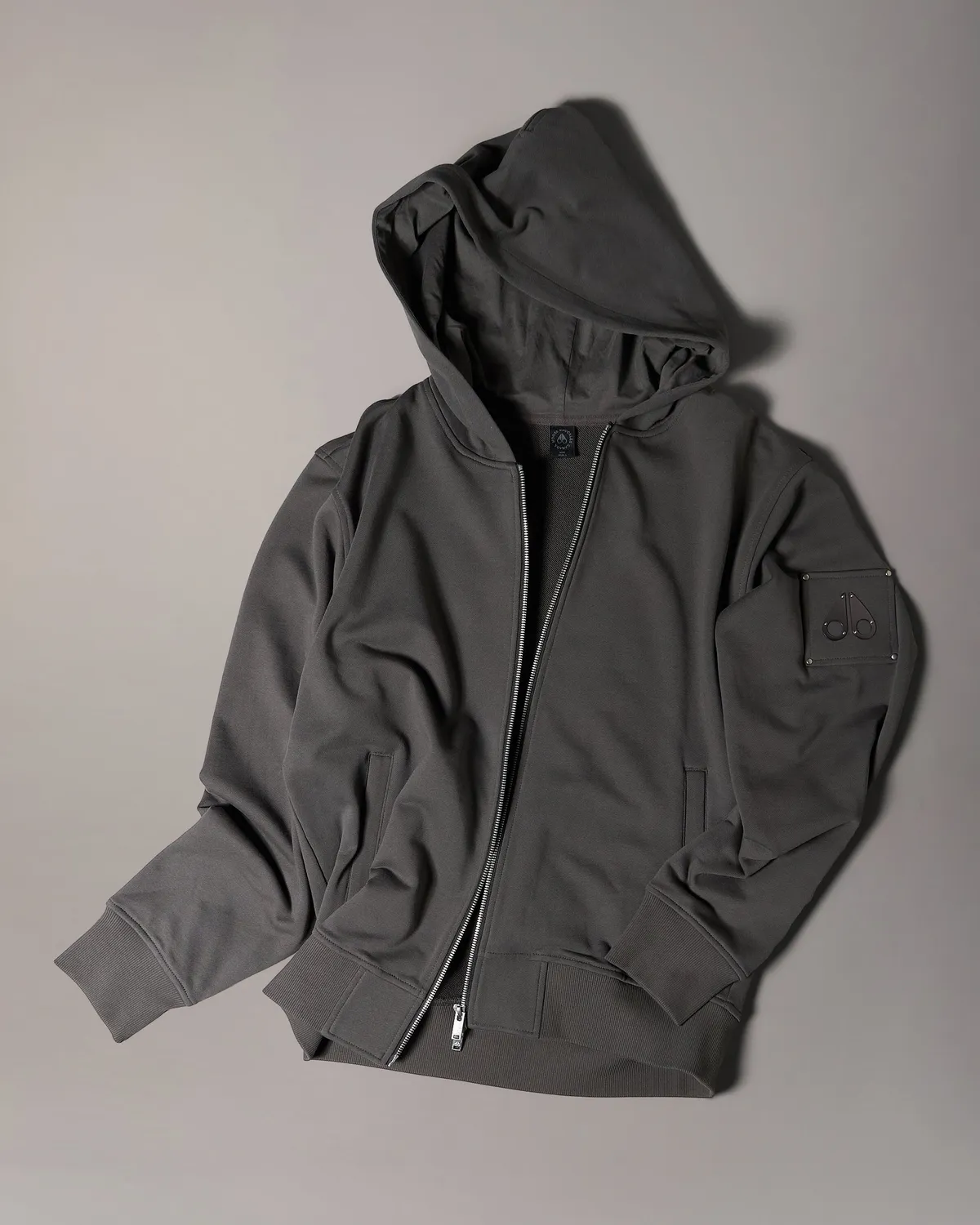 Moose Knuckles Hartsfield hoodie zippé ciment