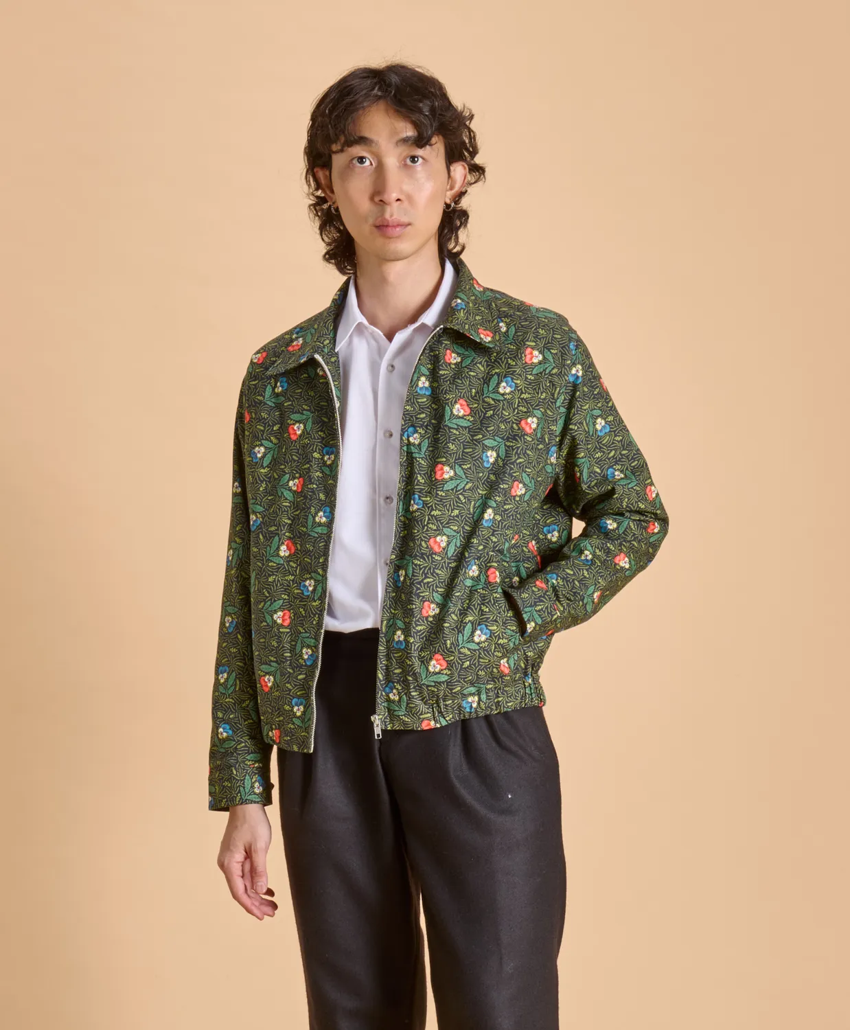 Soubacq Le Blouson Bonnes Herbes gabardine imprimé