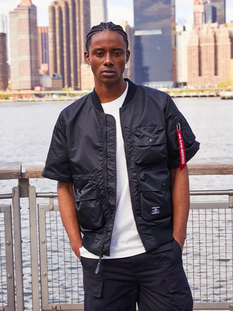 Alpha Industries L-2B blouson manches courtes noir