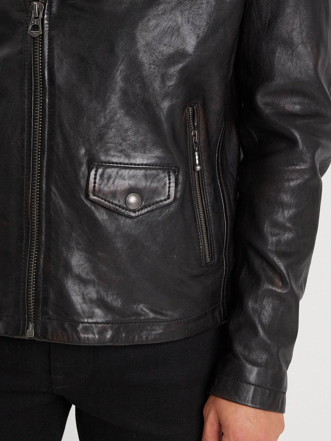 DAYTONA Miami blouson cuir agneau noir biker