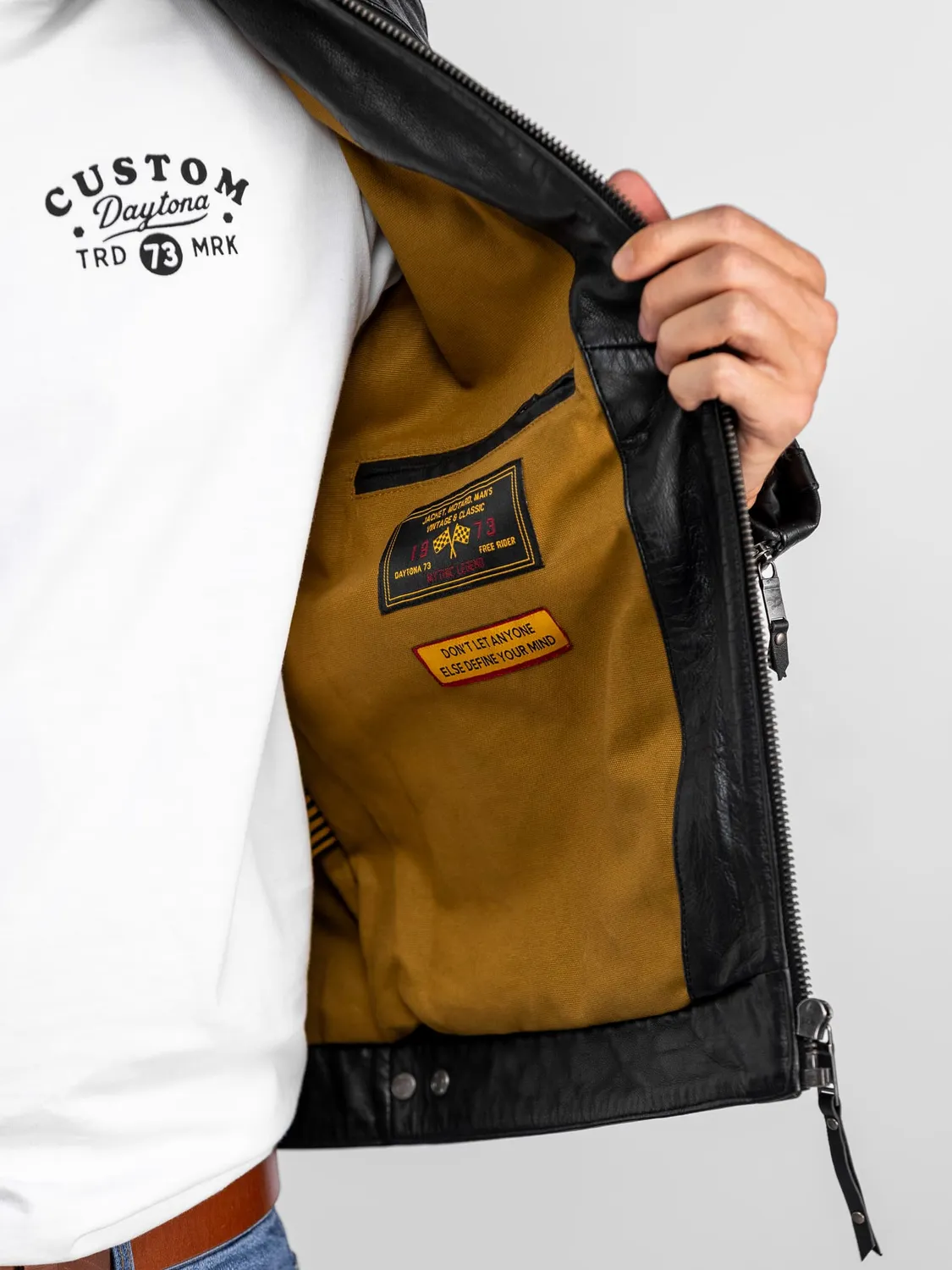 Daytona Foley blouson moto noir mouton