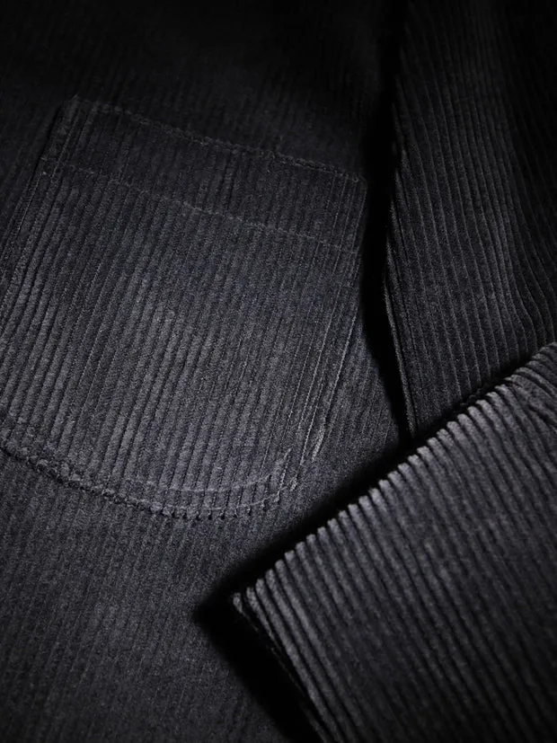 Hollington Tyrol veste col nehru velours noir