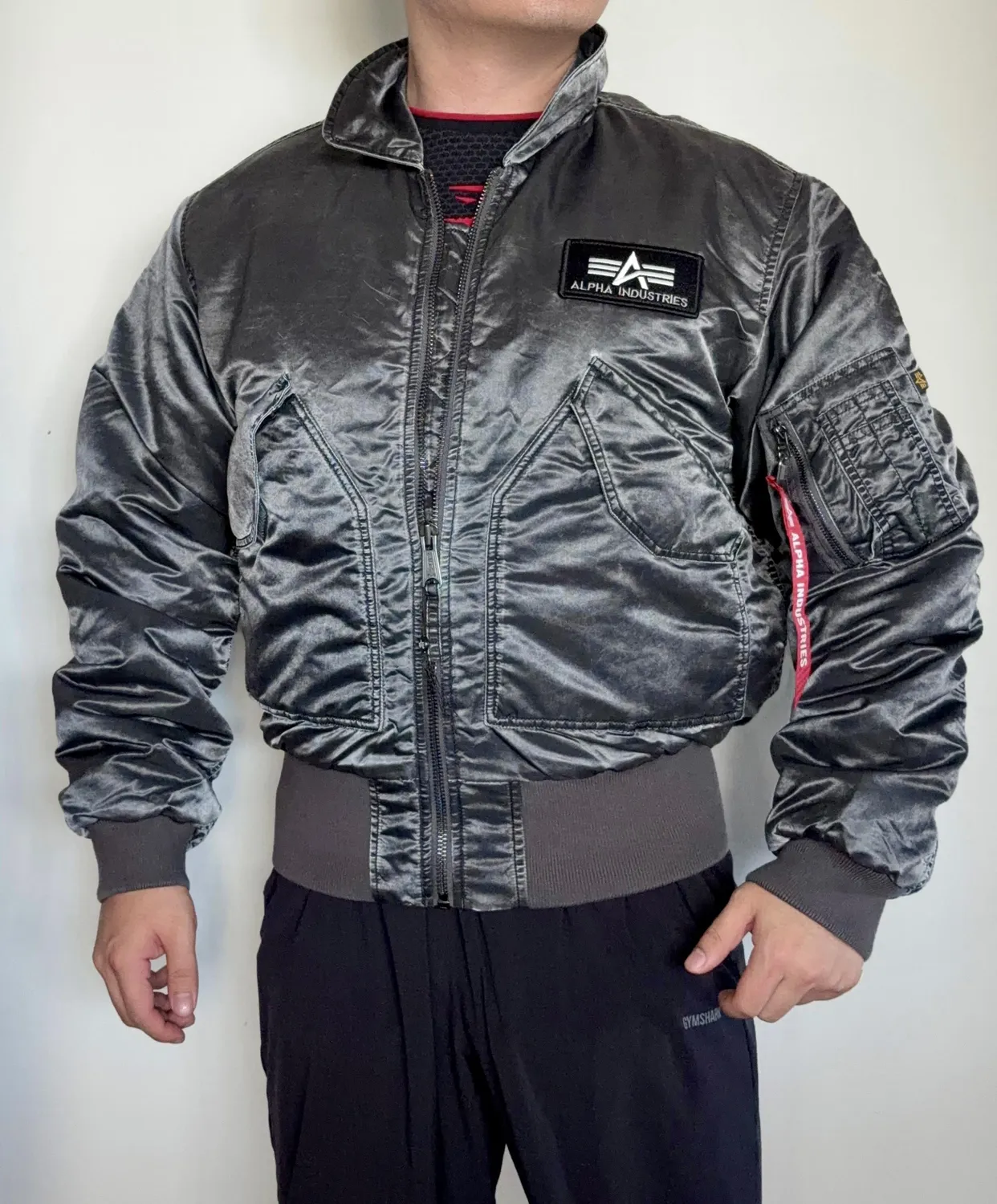 Alpha Industries CWU 45/P Battlewash bomber deep forest vintage