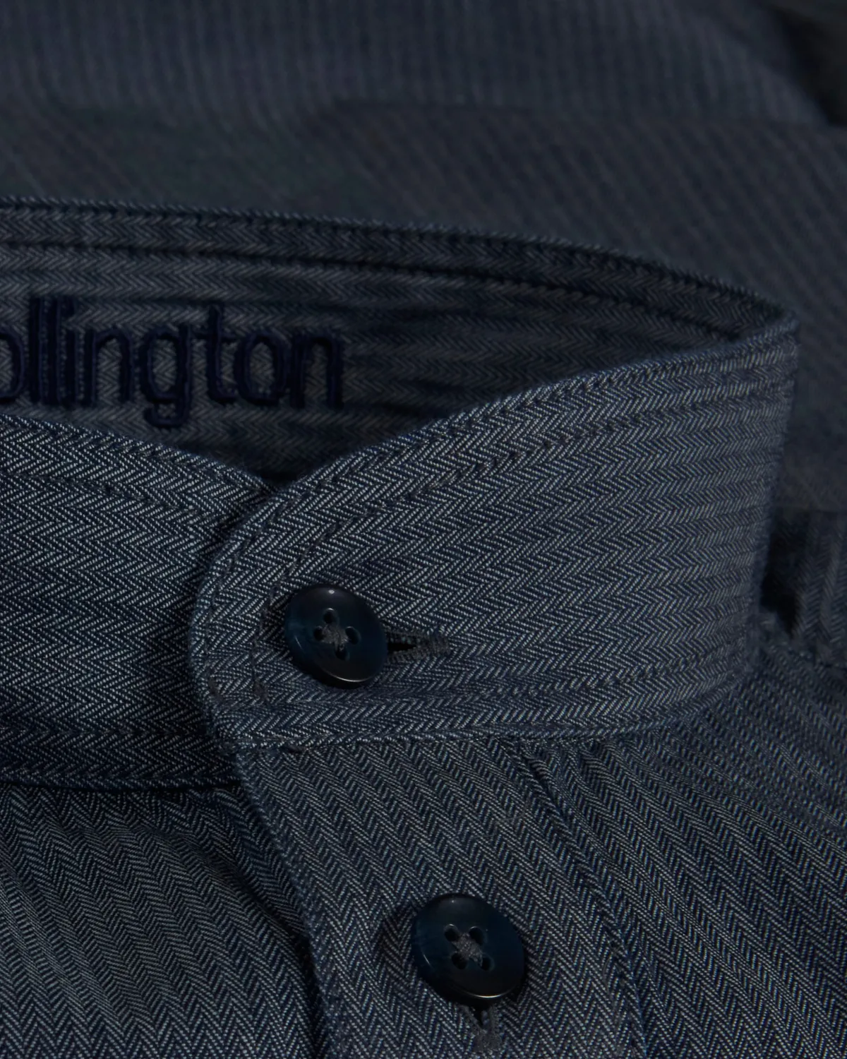 Hollington chemise mao denim chemise chevrons