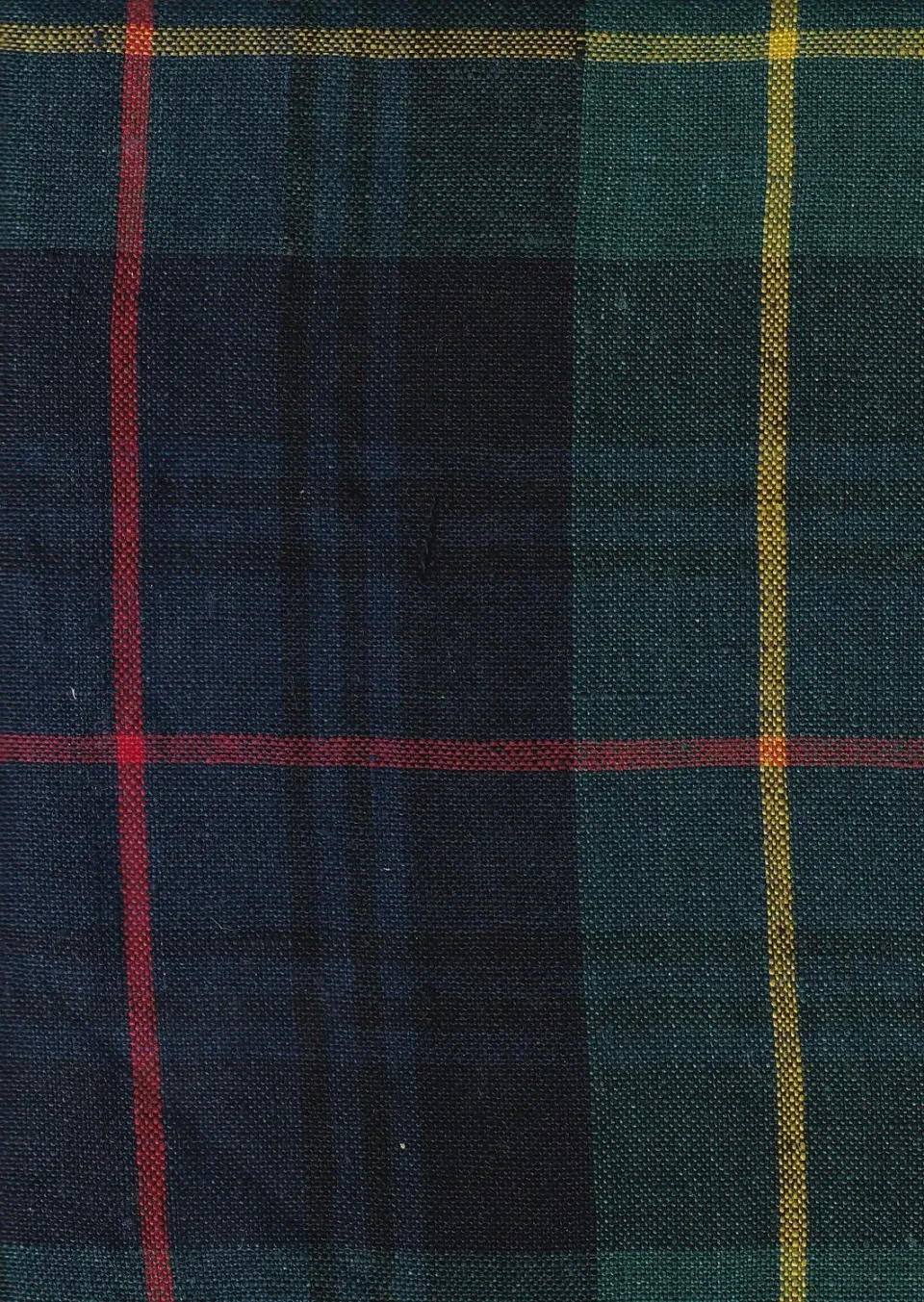 Hollington tartan green check tissu pur lin au mètre